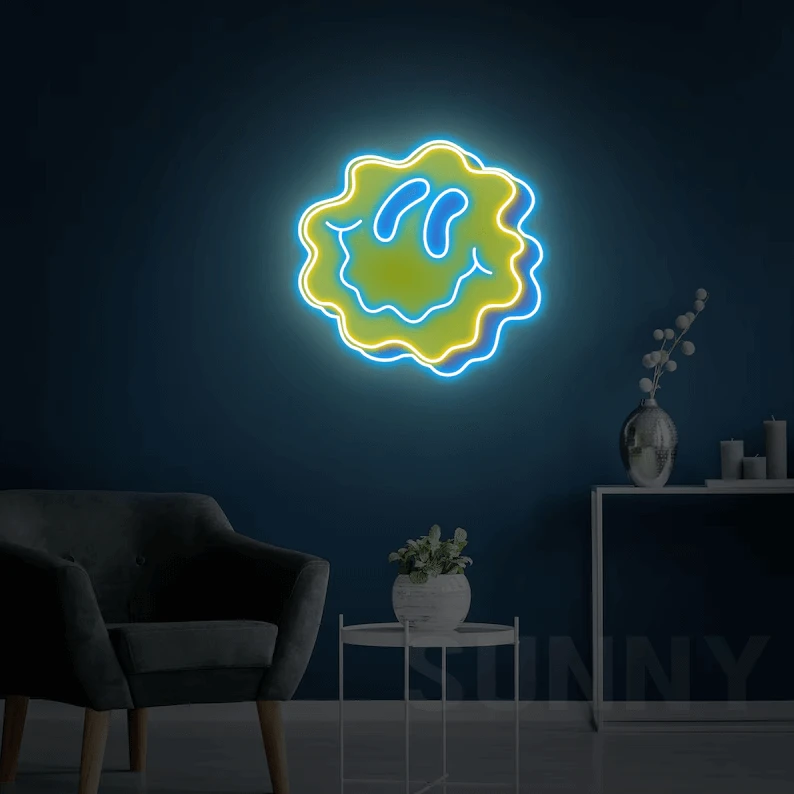 Smile Acrylic Led Neon Sign for Wall Decor by Neonchics Signs