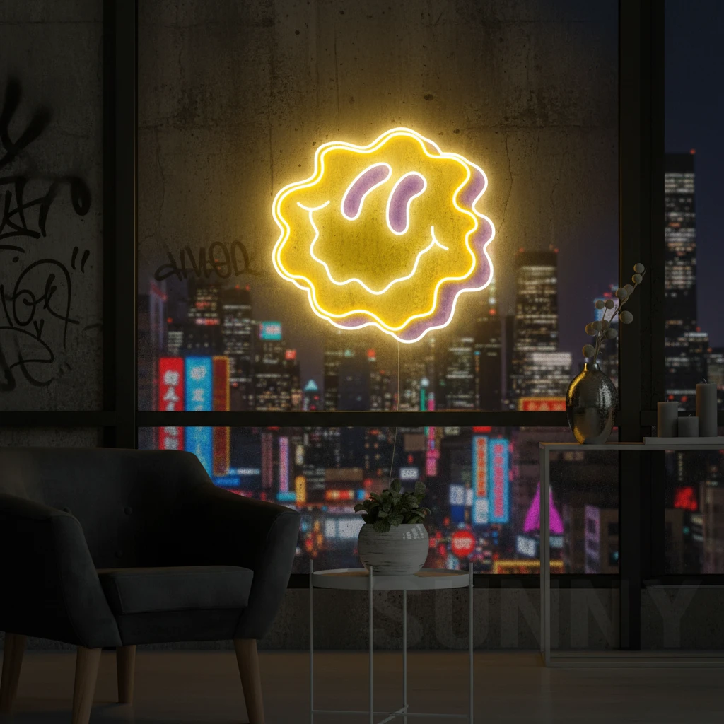 Smile Acrylic Led Neon Sign for Wall Decor by Neonchics Signs