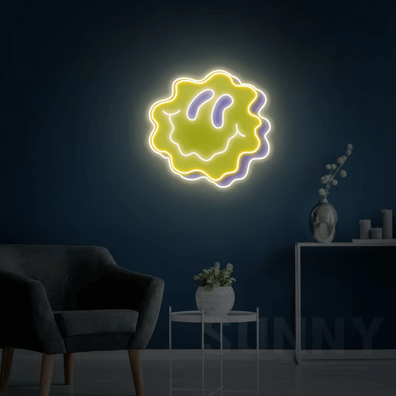 Smile Acrylic Led Neon Sign for Wall Decor by Neonchics Signs