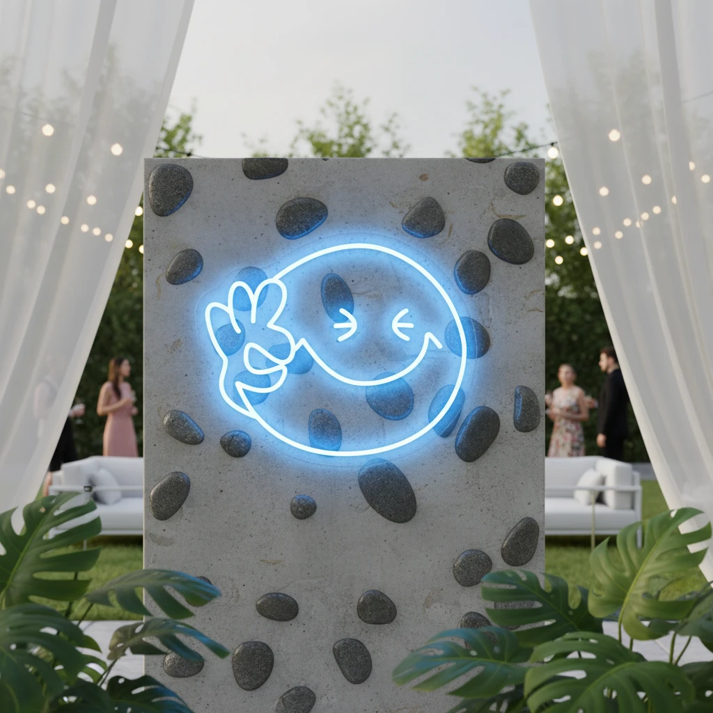 Smiley Face Neon Sign OK Neon Sign Wall Decor Art by Neonchics