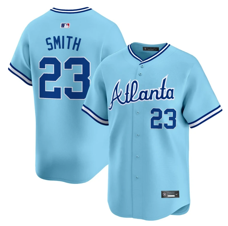 Smith #23 Atlanta Braves Powder Blue Jersey - All Stitched by My Store