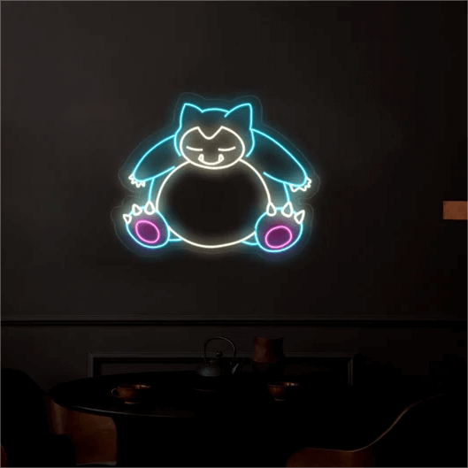 Snorlax Pokemon LED Neon Sign Anime Neon Sign by Neonchics