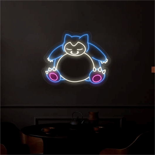 Snorlax Pokemon LED Neon Sign Anime Neon Sign by Neonchics