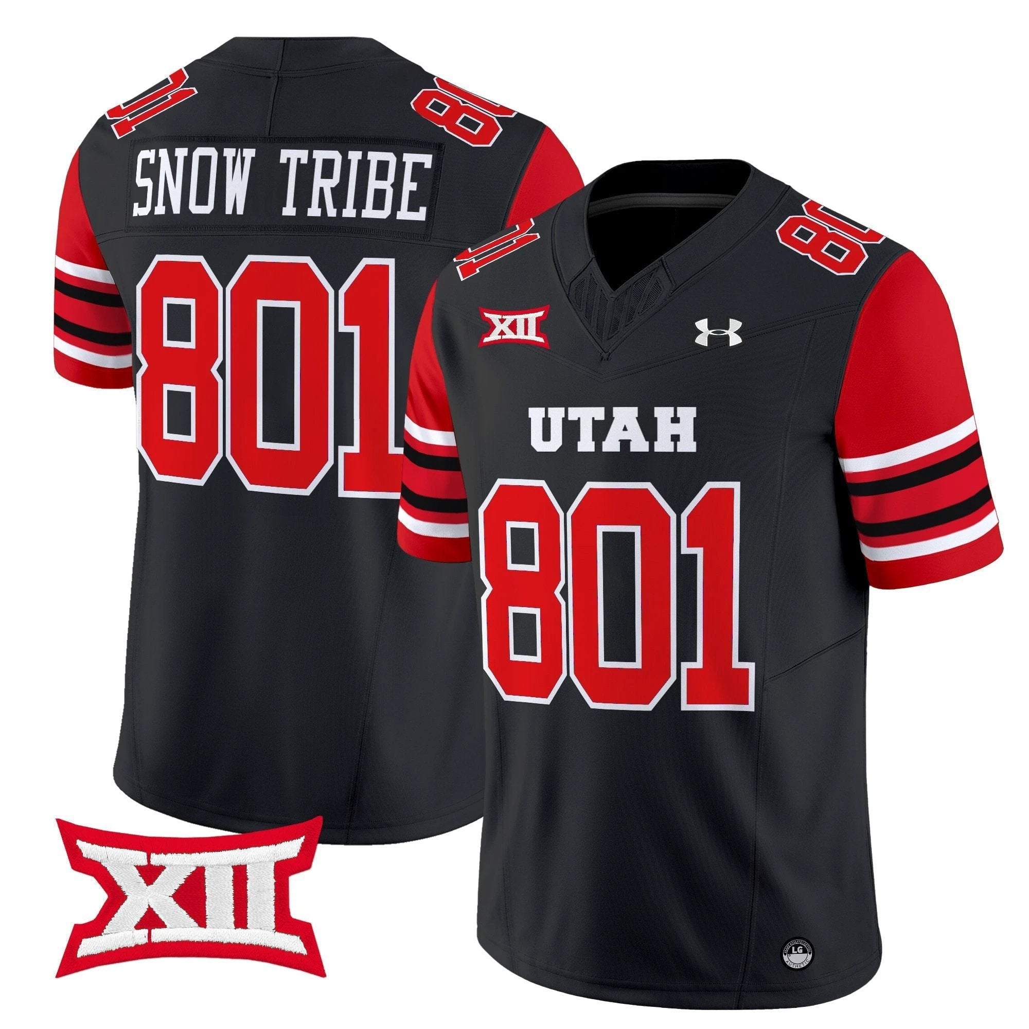 Snow Tribe Jersey #801 Utah Utes 2025 Vapor Limited Stitched Black by My Store