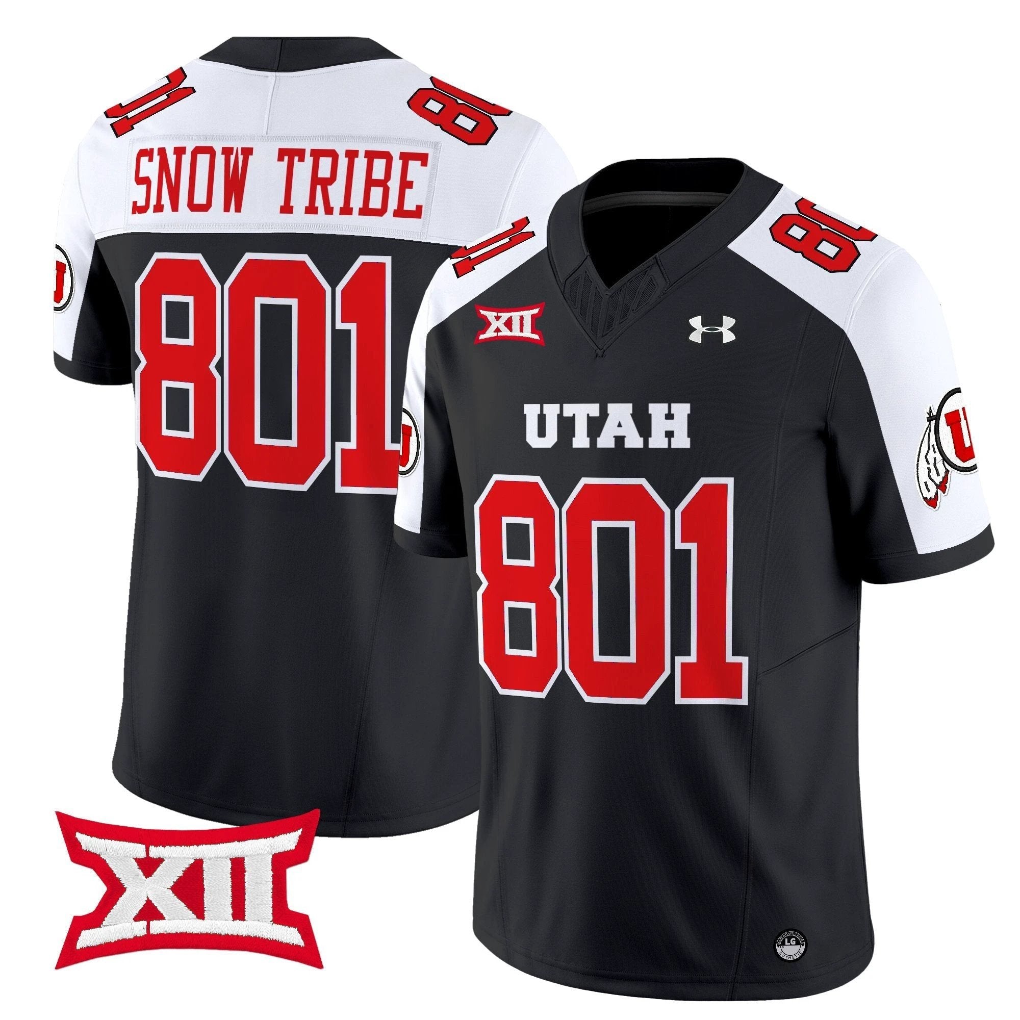 Snow Tribe Jersey #801 Utah Utes 2025 Vapor Limited Stitched Black Alternate by My Store