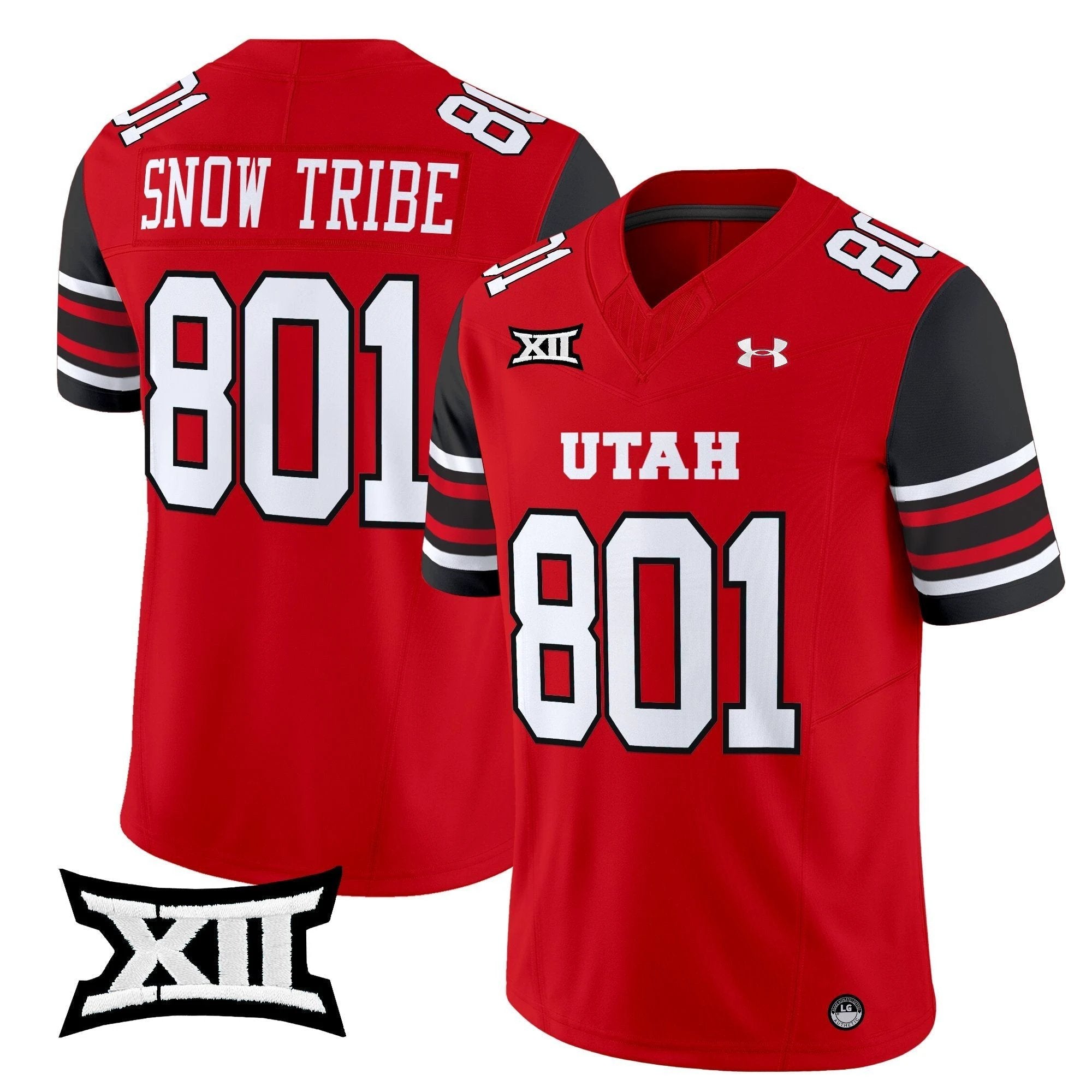Snow Tribe Jersey #801 Utah Utes 2025 Vapor Limited Stitched Red by NCAA Football Jersey