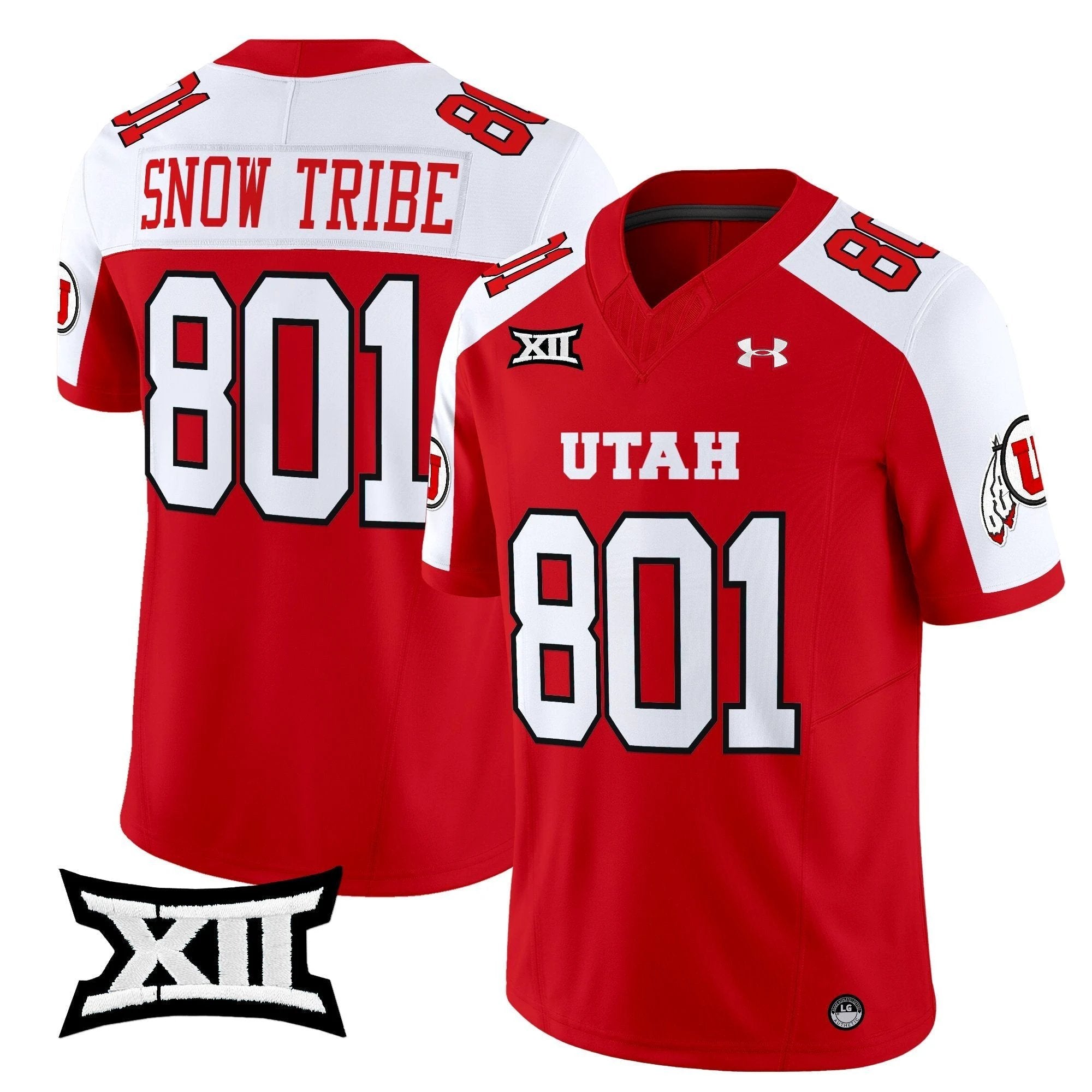Snow Tribe Jersey #801 Utah Utes 2025 Vapor Limited Stitched Red Alternate by My Store