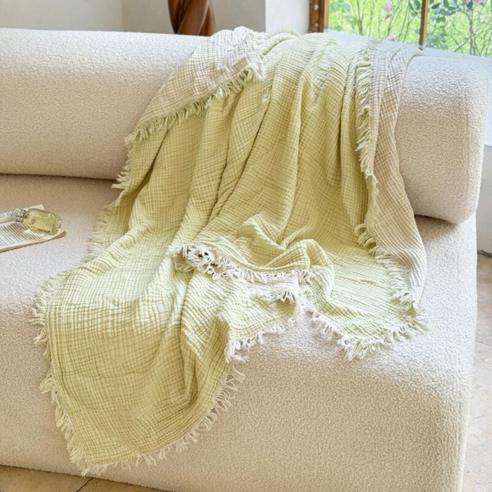 Soft Muslin Breathable Cotton Gauze Blanket by Casa & Beyond
