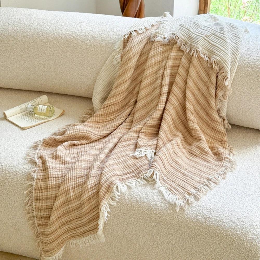 Soft Muslin Breathable Cotton Gauze Blanket by Casa & Beyond