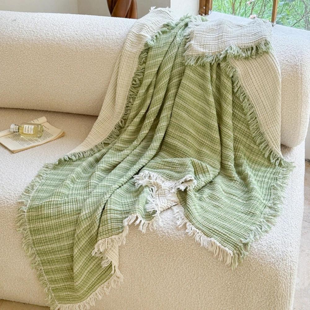 Soft Muslin Breathable Cotton Gauze Blanket by Casa & Beyond