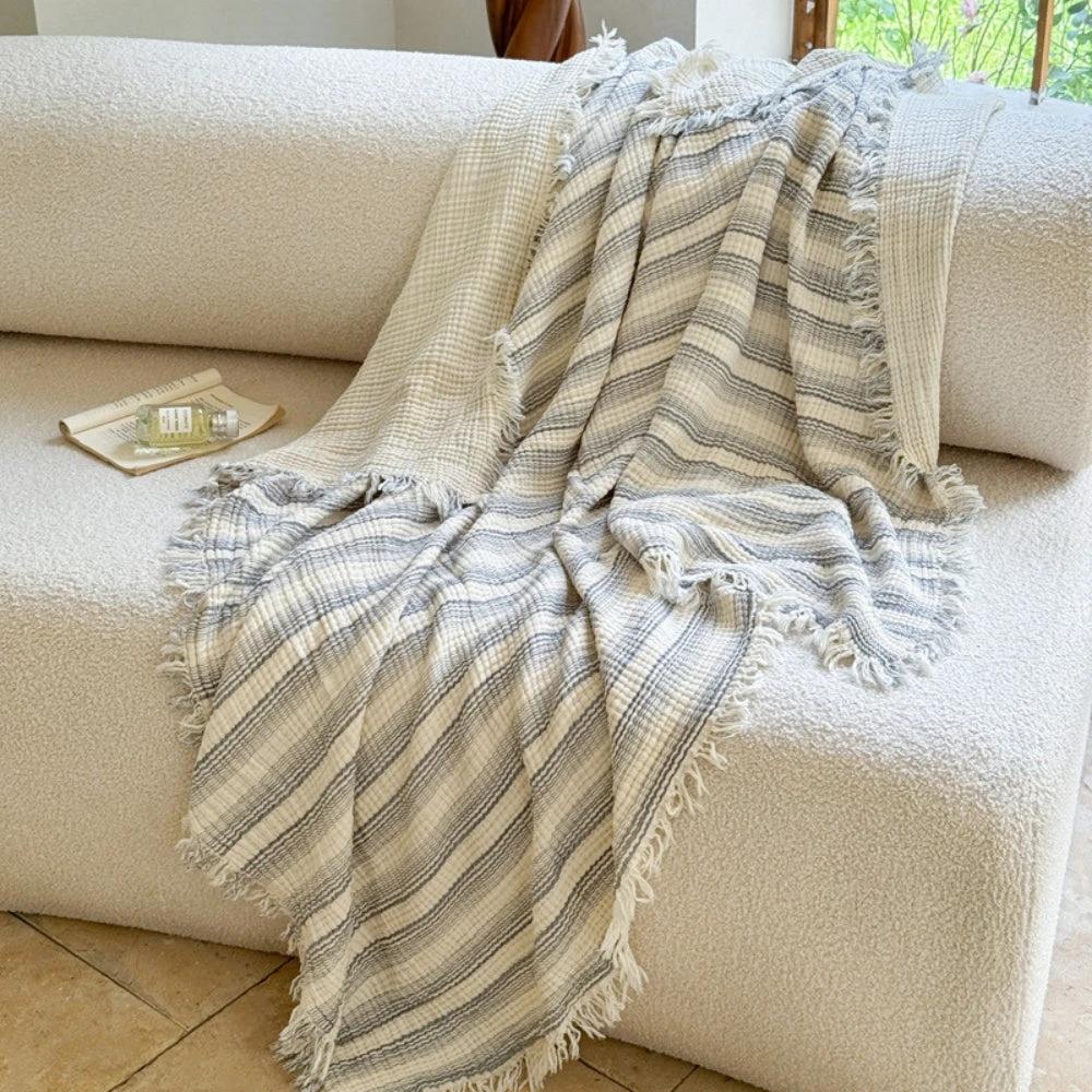 Soft Muslin Breathable Cotton Gauze Blanket by Casa & Beyond