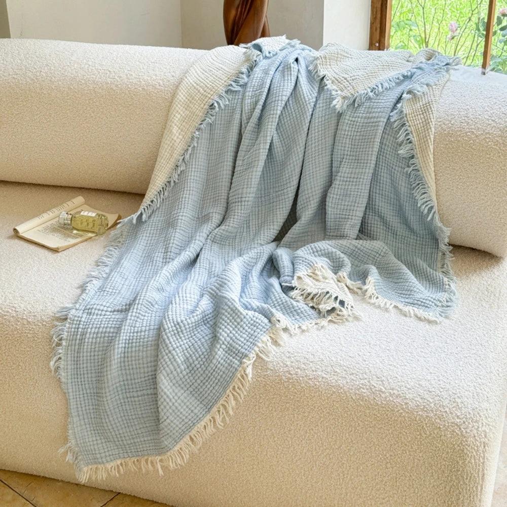 Soft Muslin Breathable Cotton Gauze Blanket by Casa & Beyond