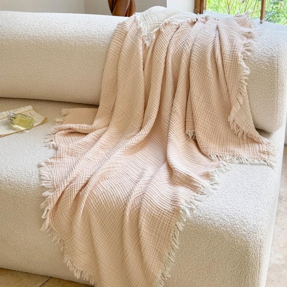 Soft Muslin Breathable Cotton Gauze Blanket by Casa & Beyond
