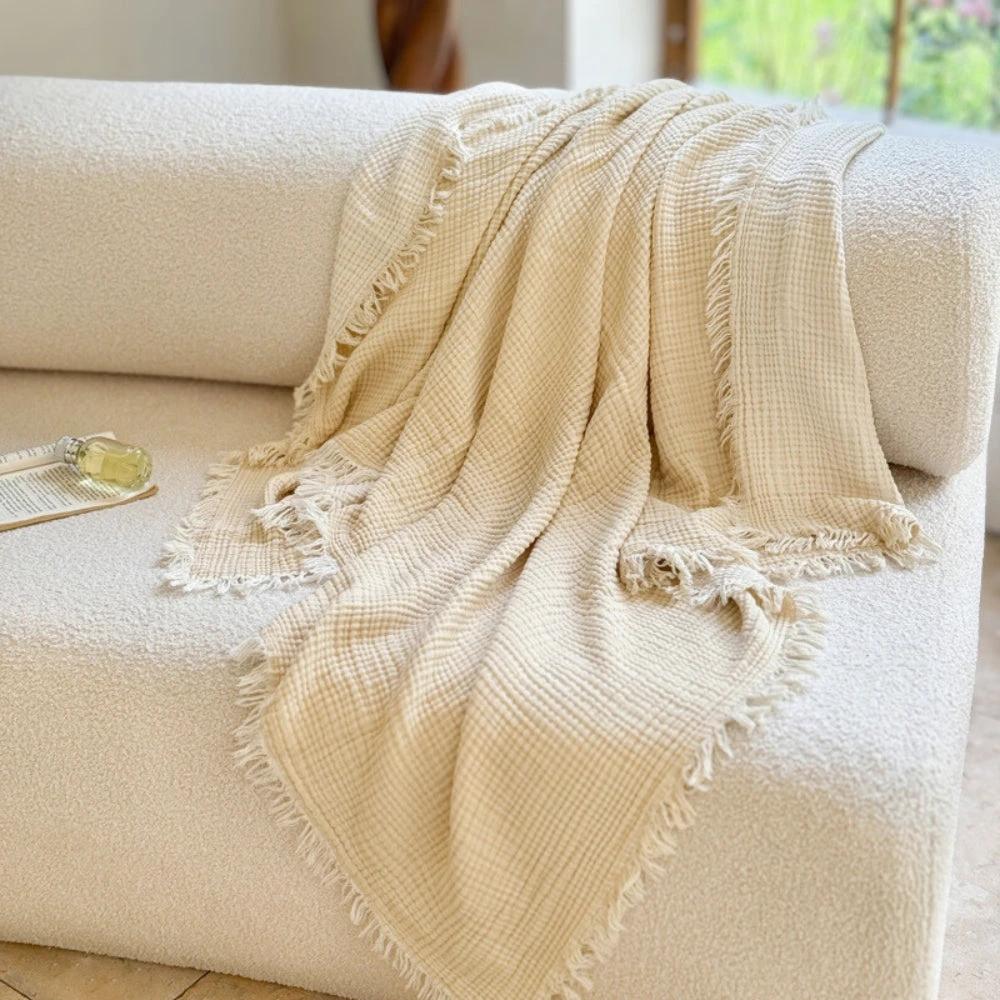 Soft Muslin Breathable Cotton Gauze Blanket by Casa & Beyond