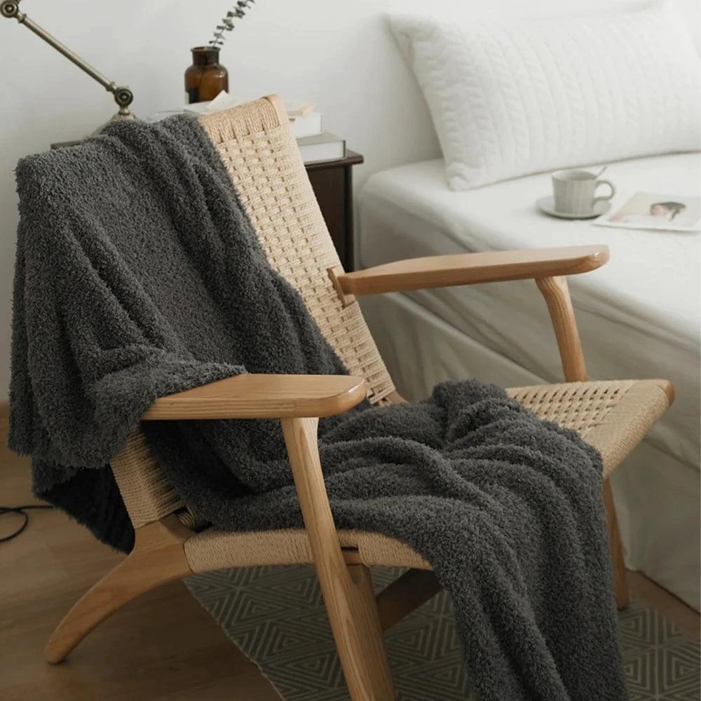 Soft Nest Minimalist Knit Throw Blanket by Casa & Beyond
