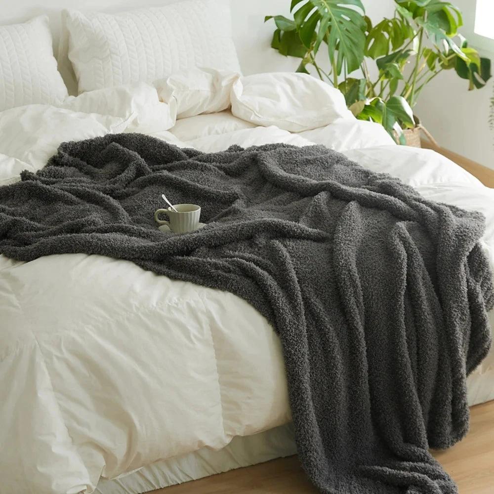 Soft Nest Minimalist Knit Throw Blanket by Casa & Beyond