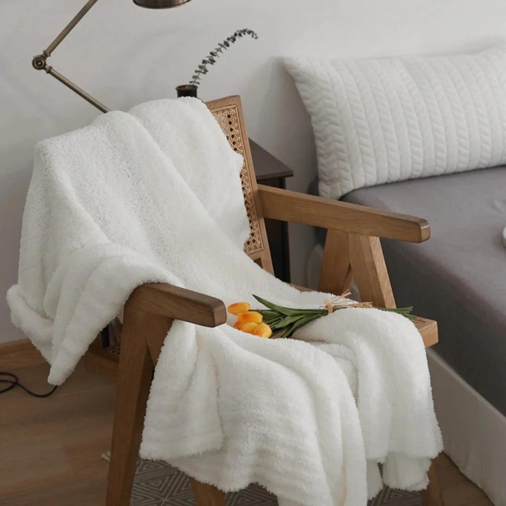 Soft Nest Minimalist Knit Throw Blanket by Casa & Beyond