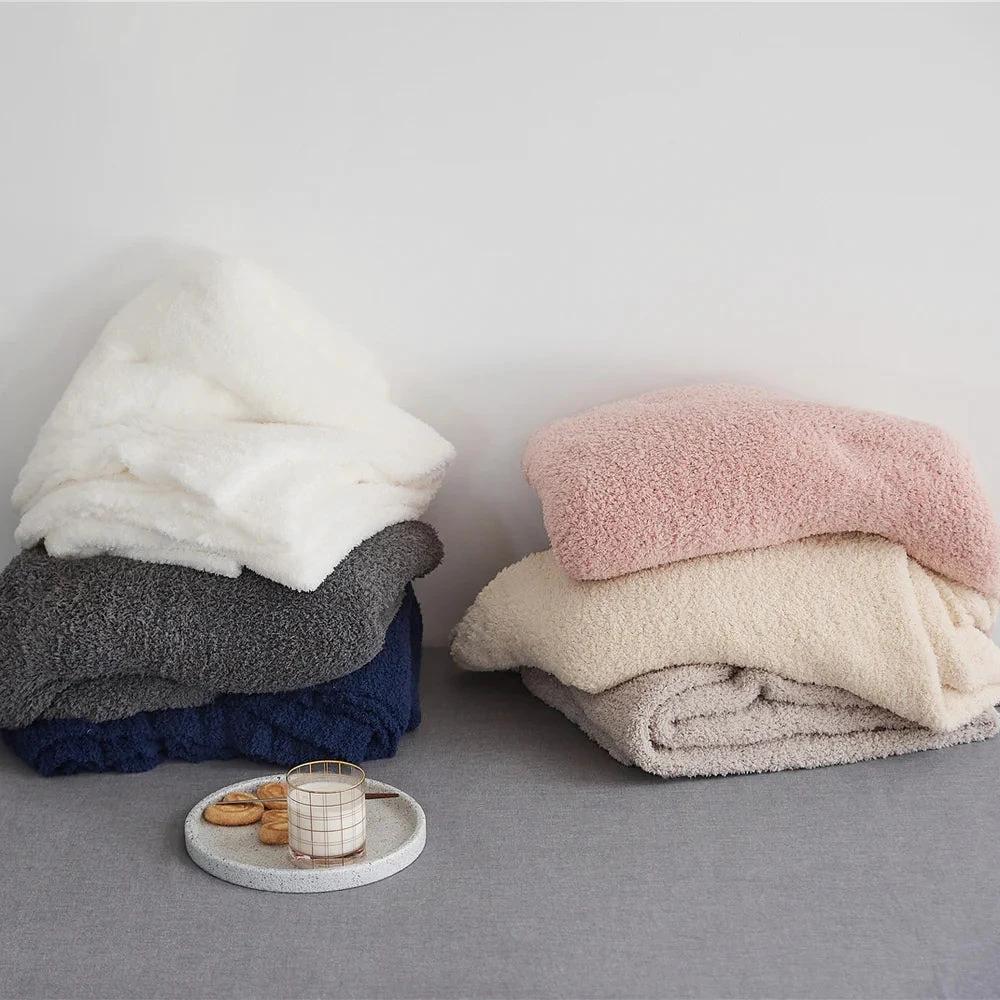 Soft Nest Minimalist Knit Throw Blanket by Casa & Beyond