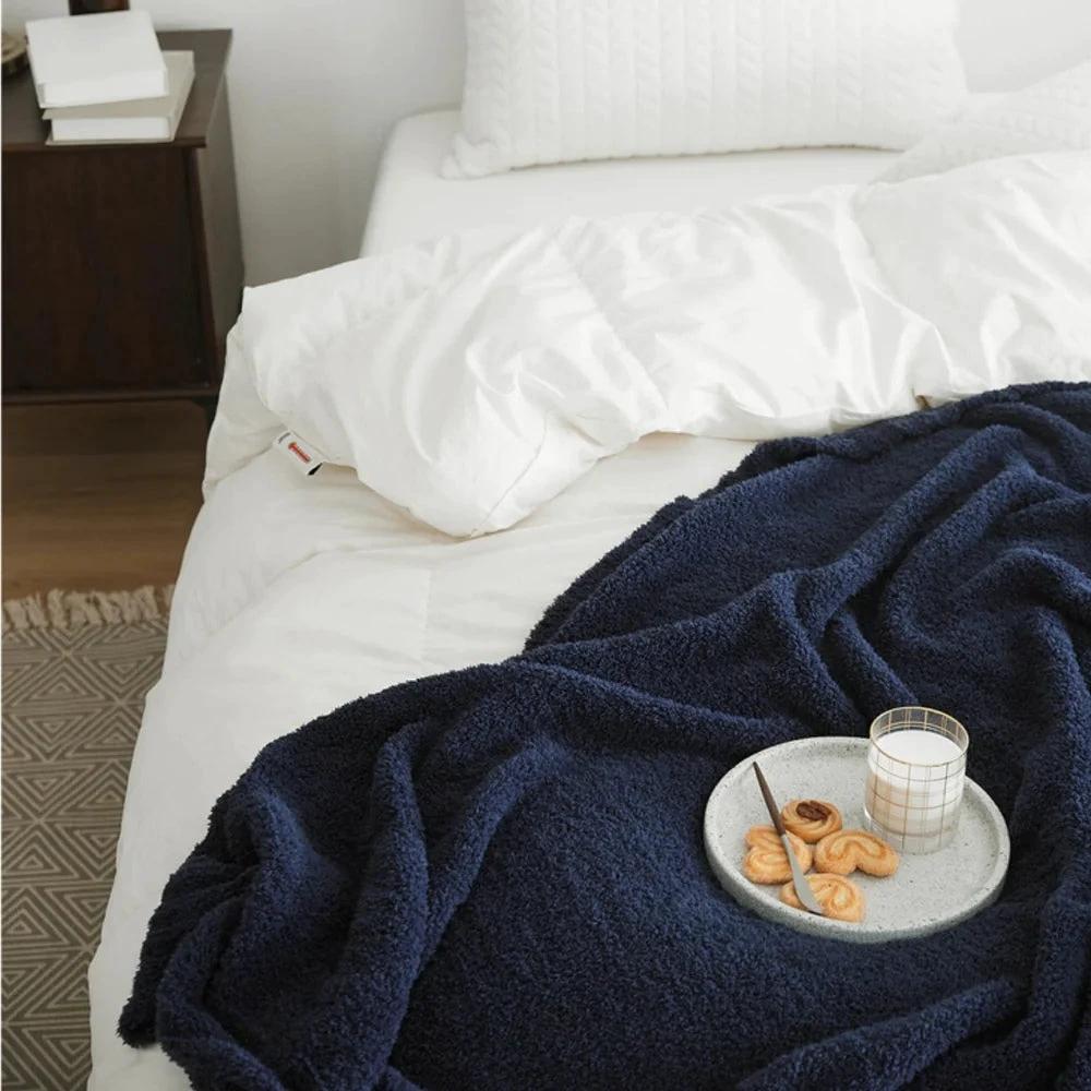 Soft Nest Minimalist Knit Throw Blanket by Casa & Beyond