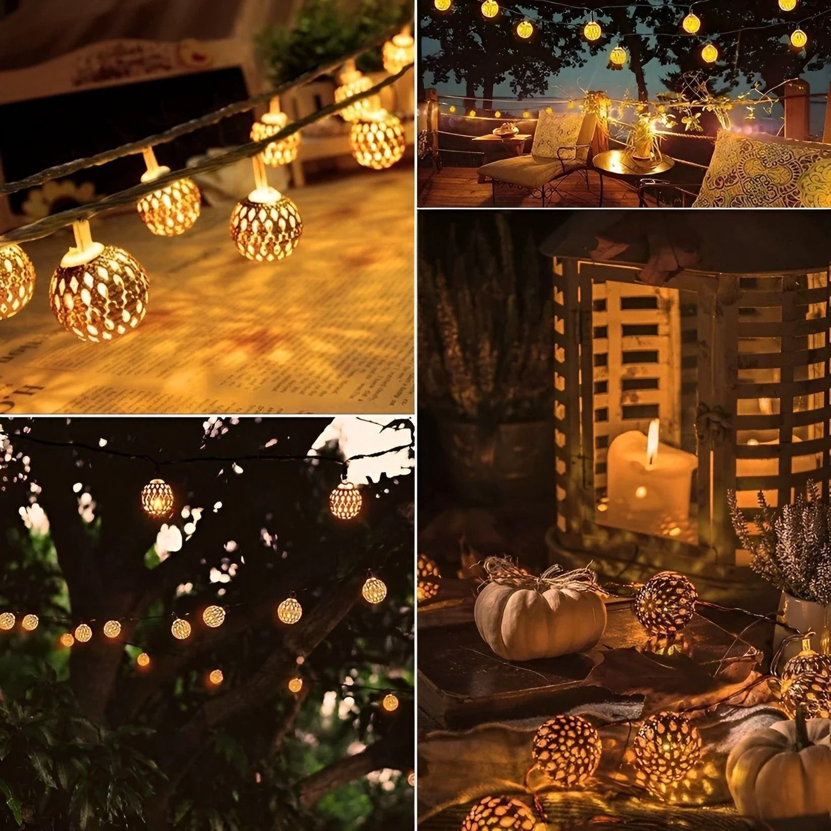 Weatherproof solar powered fairy lights for a warm outdoor atmosphere Bowlift by Bowlift