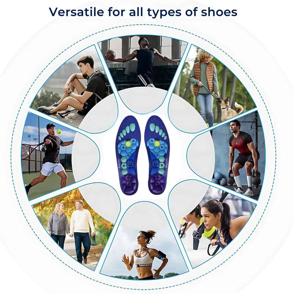 SoleRelief Magnetic Acupressure Insoles | Pain Relief - Improved Circulation - Stress Reduction - Posture Support Insoles Bowlift by Bowlift