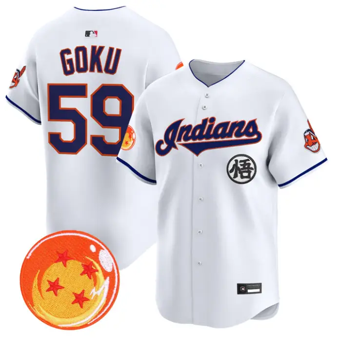 Son Goku Jersey #59 Cleveland Indians Dragon Ball Premier Stitched by My Store