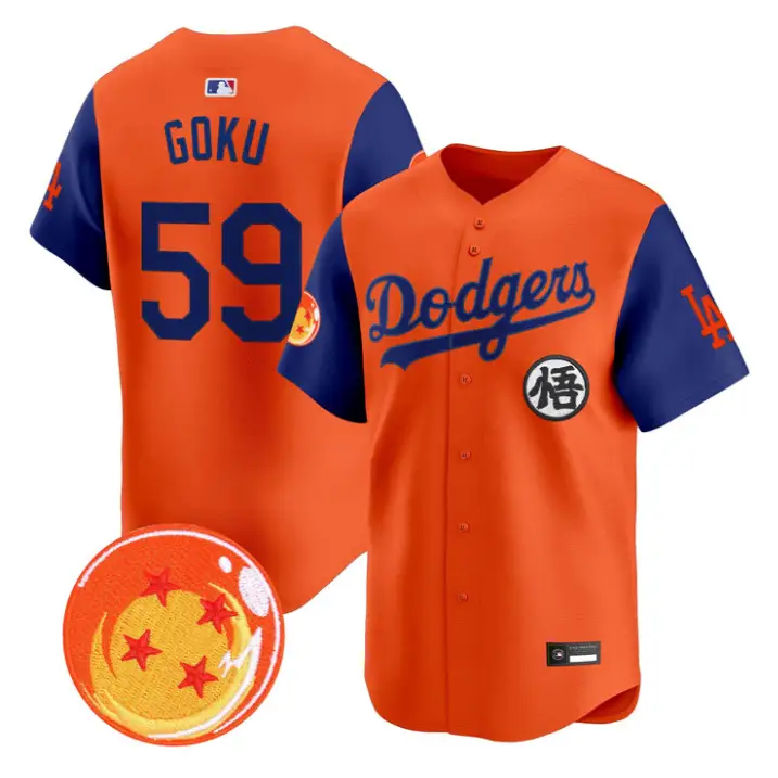 Son Goku Jersey #59 Dodgers Dragon Ball Vapor Premier Stitched by My Store
