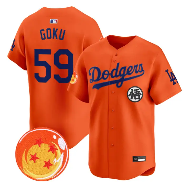 Son Goku Jersey #59 Dodgers Dragon Ball Vapor Premier Stitched by My Store