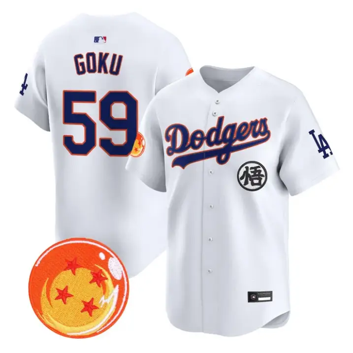 Son Goku Jersey #59 Dodgers Dragon Ball Vapor Premier Stitched by My Store
