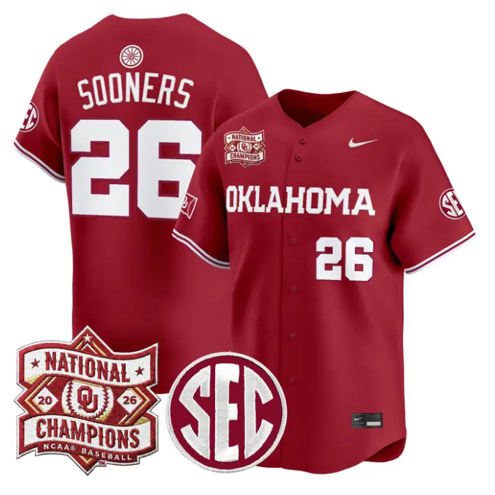 Sooners Jersey #26 Oklahoma 2026 National Champions Patch Stitched by My Store
