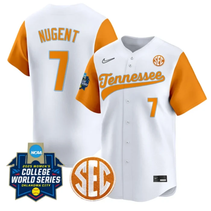 Sophia Nugent Jersey #7 Tennessee Volunteers Softball 2025 World Series Stitched White by My Store