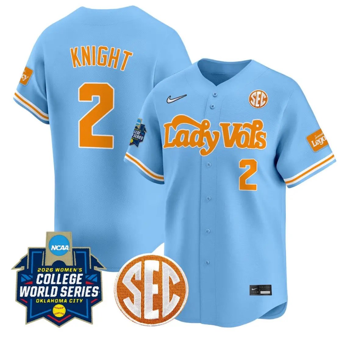 Sophia Knight Jersey #2 Tennessee Vols Softball 2026 World Series by My Store