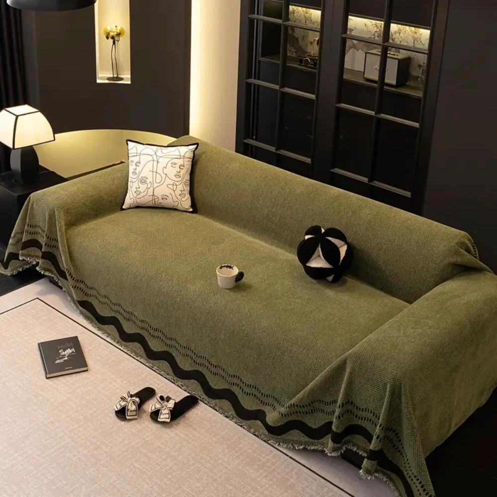 Sora Line Tasseled Sofa Cover by Casa & Beyond