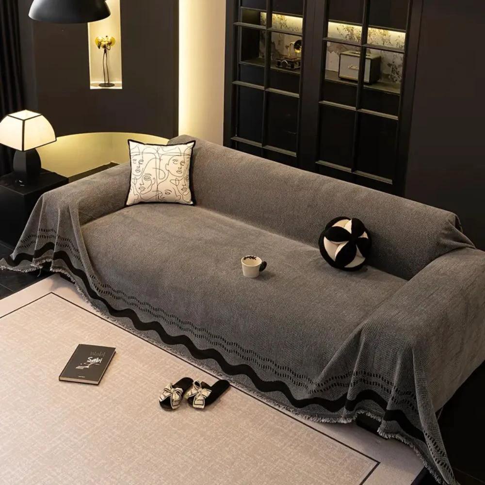 Sora Line Tasseled Sofa Cover by Casa & Beyond