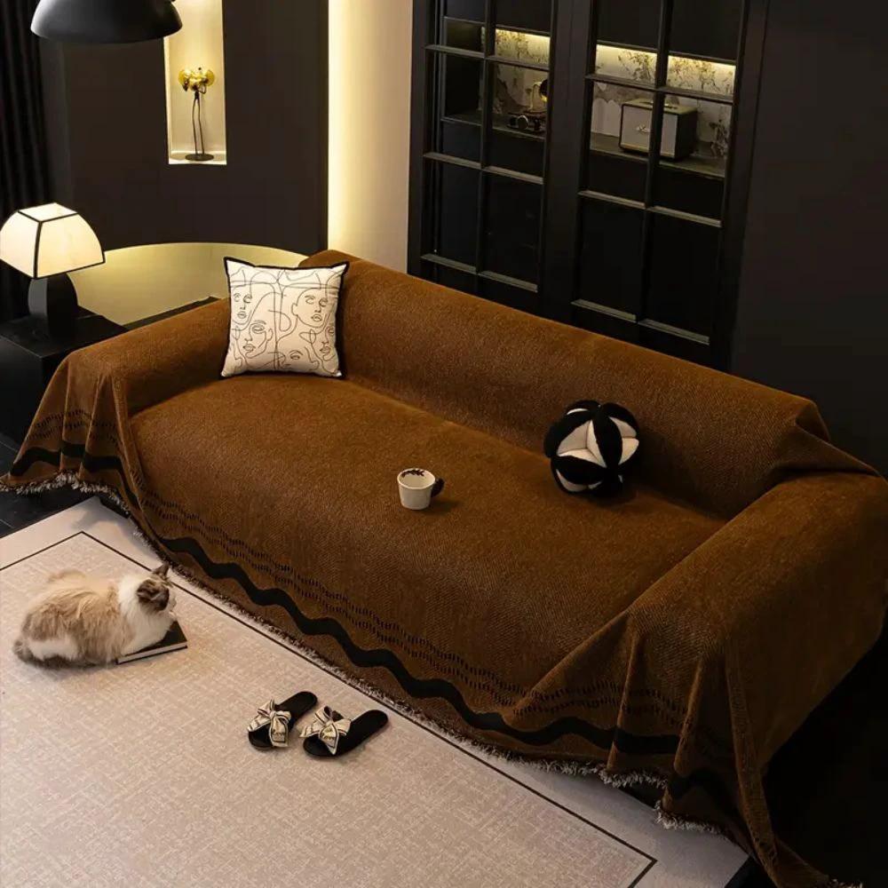 Sora Line Tasseled Sofa Cover by Casa & Beyond