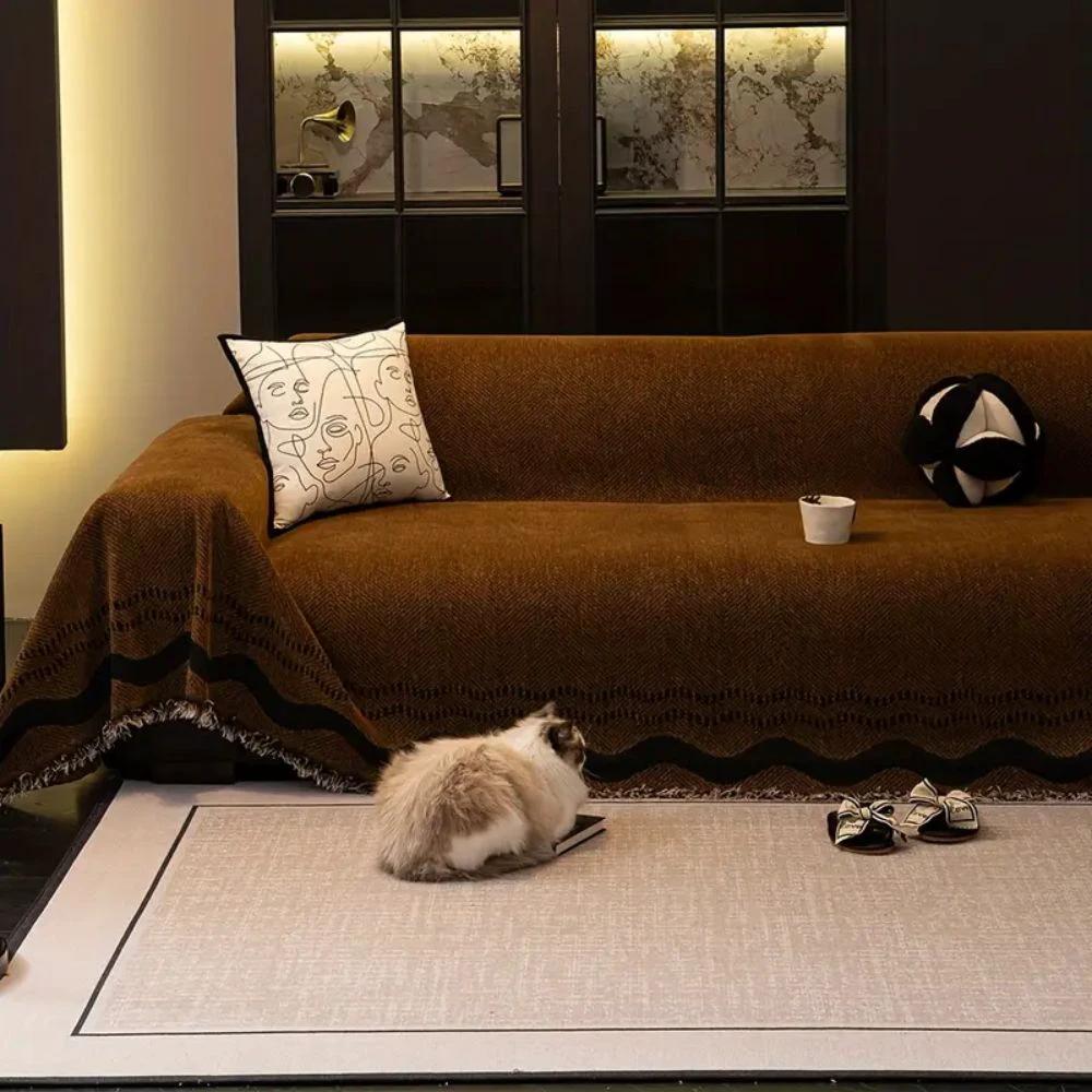 Sora Line Tasseled Sofa Cover by Casa & Beyond