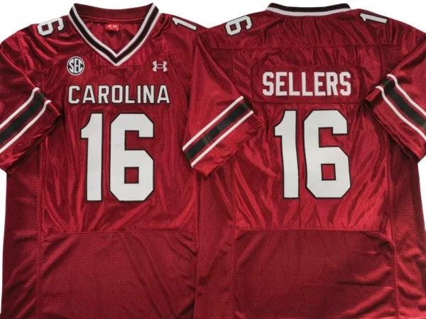 South Carolina Gamecock #16 LaNorris Sellers Jersey College Football Red by My Store