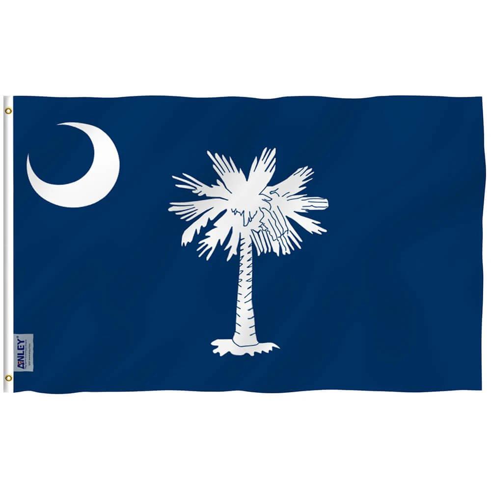 South Carolina State Polyester Flag - South Carolina SC Flag with Brass Grommets 3X5Ft Banner USA by flagsjustdoit