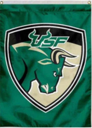 South Florida Bulls Green Flag 3X5ft Banner USA Polyester with 2 Brass Grommets by flagsjustdoit