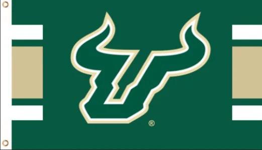 South Florida Bulls Sport USA Flag 3X5ft Banner USA Polyester with 2 Brass Grommets by flagsjustdoit