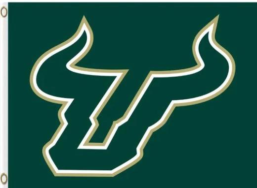 South Florida Bulls USA Sport Flag 3X5ft Banner USA Polyester with 2 Brass Grommets by flagsjustdoit