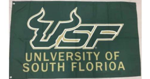 South Florida Bulls University Flag 3X5ft Banner USA Polyester with 2 Brass Grommets by flagsjustdoit