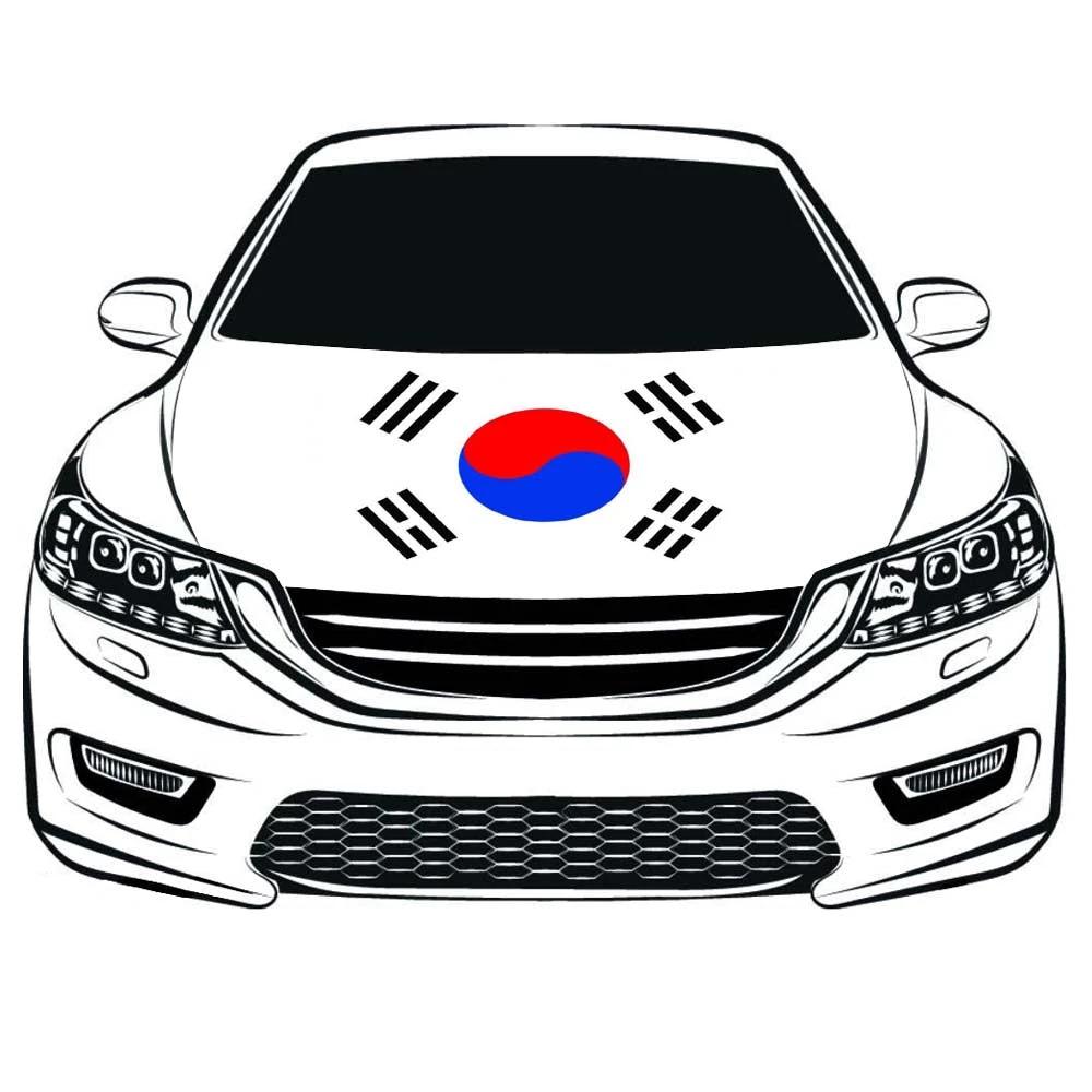 South Korean Flag ,Car Hood Cover Flag ,Taegeukgi Engine Banner,3.3X5ft,/6X7FT100% Polyester Elastic Fabrics Can be Washed by flagsshop
