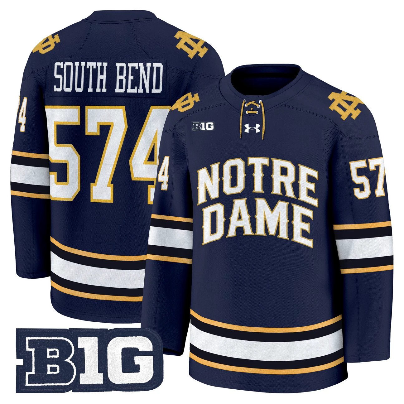South Bend Jersey #574 Notre Dame Fighting Irish 2025-26 Premium Stitched by Hockey David