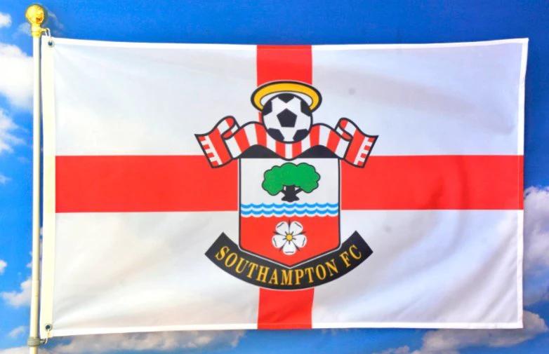 Southampton F.C. Football Club Flag 3x5ft Banner Polyester White Red printed Double Side by flagsjustdoit