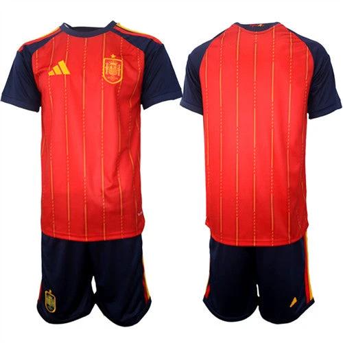 Spain Blank Jersey National Team x World Cup 2026 Home Red On Field Soccer by Soccer Jersey