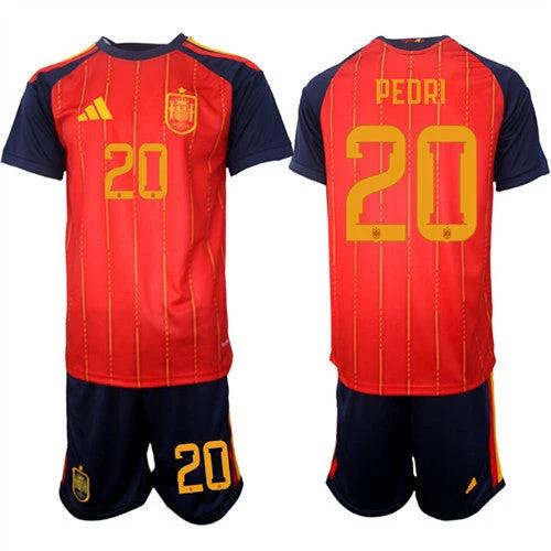 Spain #20 PEDRI Jersey National Team x World Cup 2026 Home Red On Field Soccer by Soccer Jersey