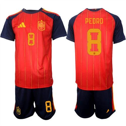 Spain #8 PEDRD Jersey National Team x World Cup 2026 Home Red On Field Soccer by Soccer Jersey