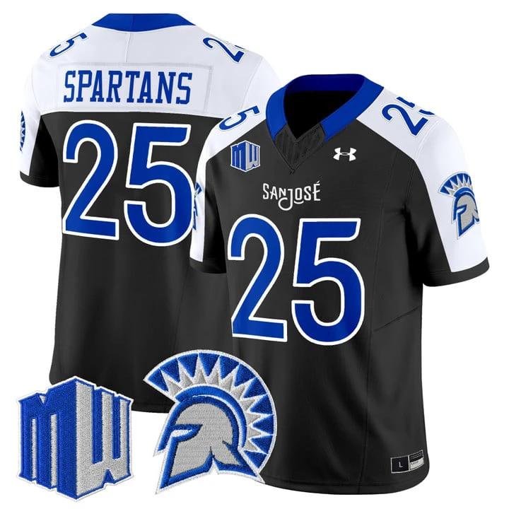 Spartans Jersey #25 San José State Spartans 2025 Limited Stitched by My Store NCAA Football Jerseys