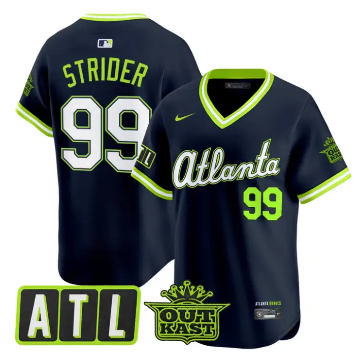 Spencer Strider Jersey #99 Atlanta Braves 2026 City Connect Outkast Stitched by My Store